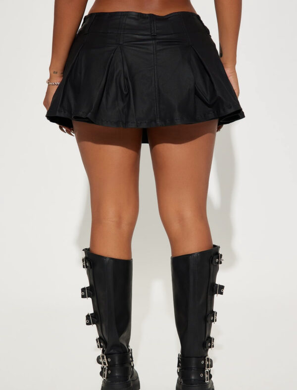 Faux Leather Skort - Image 3