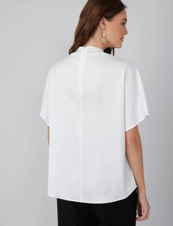 Oversized Satin Work Top - Image 2