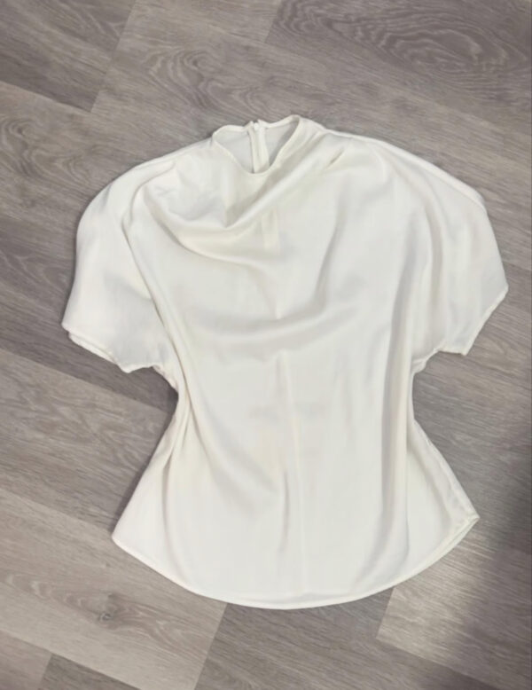 Oversized Satin Work Top - Image 3