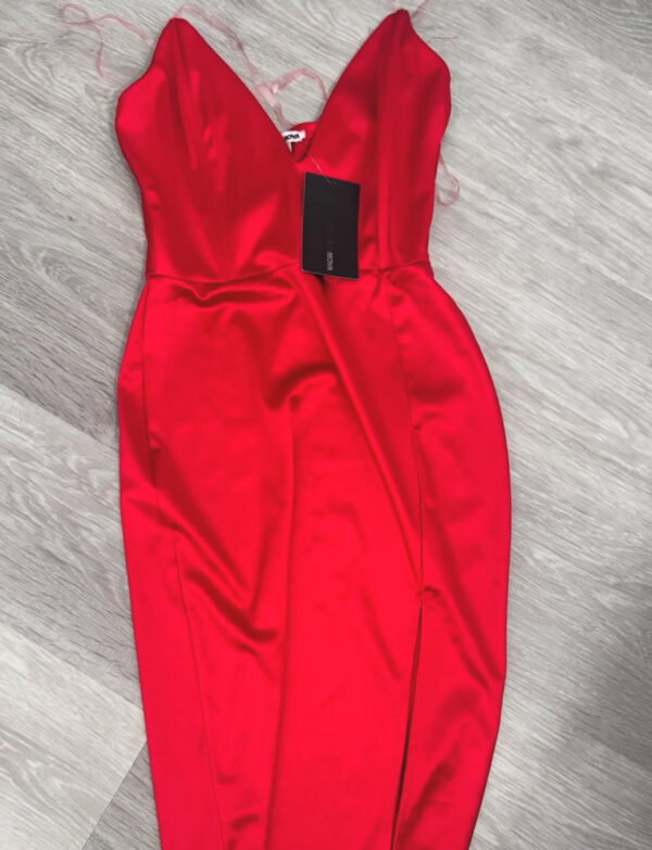 Scarlet Satin Slip Dress - Image 3