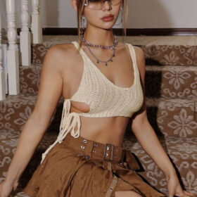 Crocheted Tie-Side Top