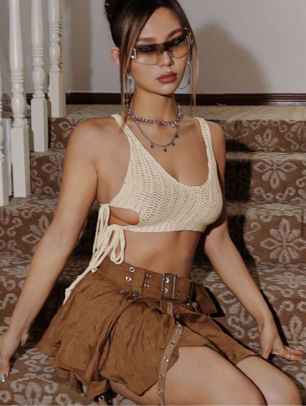 Crocheted Tie-Side Top