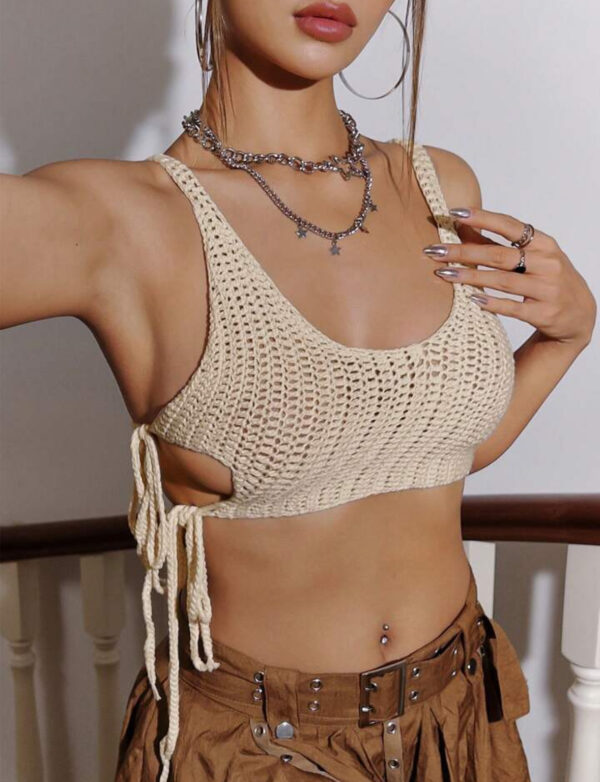 Crocheted Tie-Side Top - Image 2