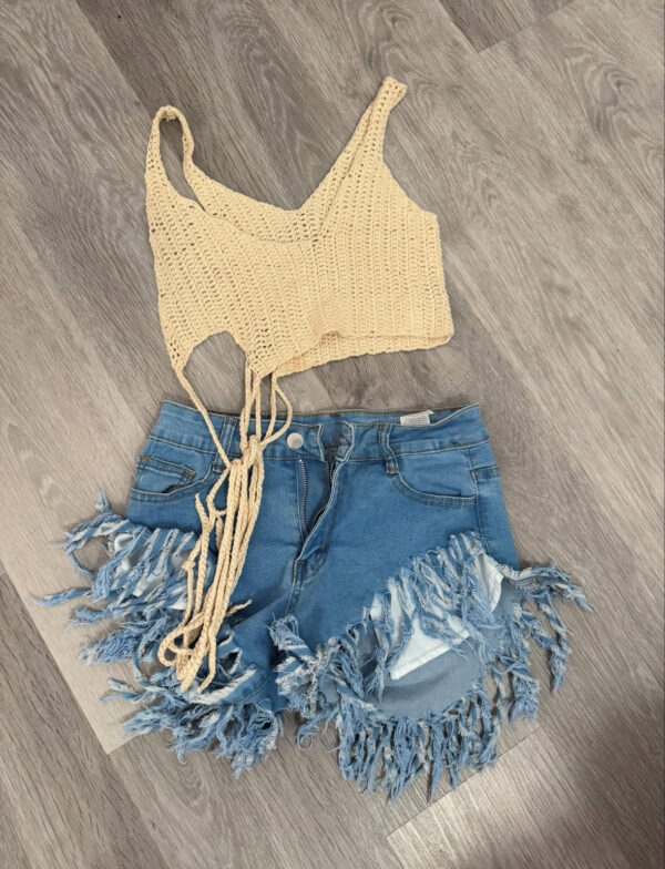 Crocheted Tie-Side Top - Image 4