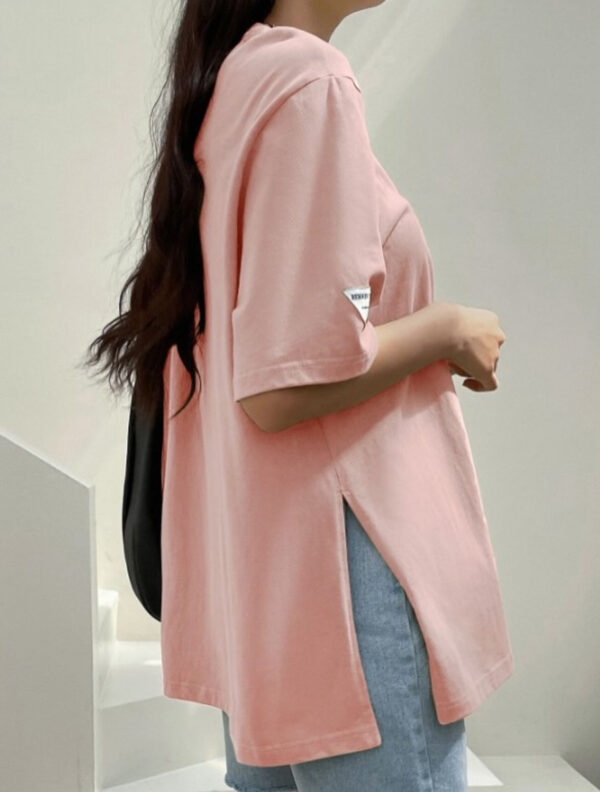 Mauve Slit-Hem Top - Image 2